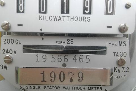 A closeup of an Electricity Meter