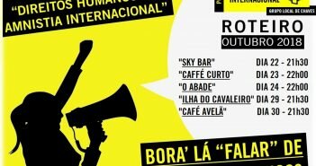 22, 23, 24, 29 e 30 de outubro | Amnistia Internacional realiza roadshow em Chaves para falar de Direitos Humanos